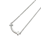 ティファニー TIFFANY＆CO Tスマイル ダイヤネックレス　ミニ K18ホワイトゴールド ジュエリー