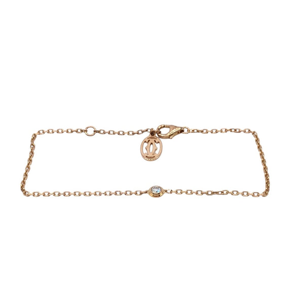 カルティエ Cartier ダム―ル　１Pダイヤブレス　SM K18PG ジュエリー