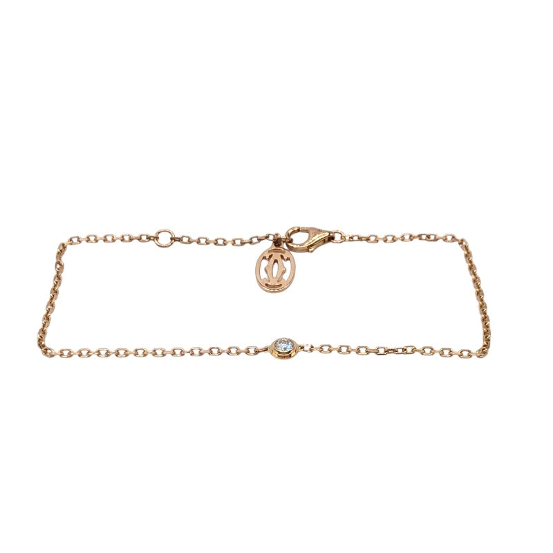 カルティエ Cartier ダム―ル　１Pダイヤブレス　SM K18PG ジュエリー
