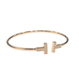 ティファニー TIFFANY＆CO Tワイヤーダイヤブレス K18イエローゴールド 750YG/ダイヤモンド ジュエリー