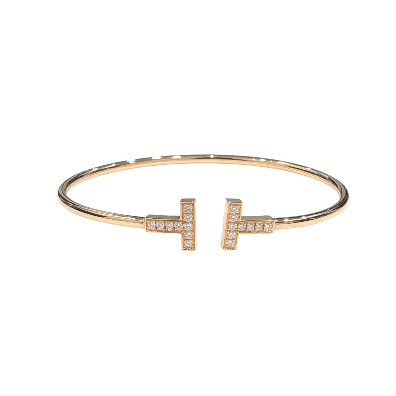 ティファニー TIFFANY＆CO Tワイヤーダイヤブレス K18イエローゴールド 750YG/ダイヤモンド ジュエリー