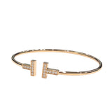 ティファニー TIFFANY＆CO Tワイヤーダイヤブレス K18イエローゴールド 750YG/ダイヤモンド ジュエリー