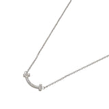 ティファニー TIFFANY＆CO Tスマイルダイヤネックレスミニ K18ホワイトゴールド 750WG　 ジュエリー
