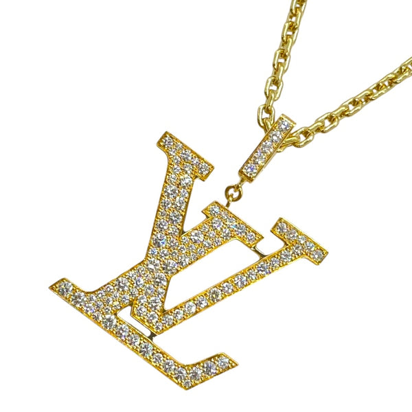 ルイ・ヴィトン LOUIS VUITTON パンダンティフLV ダイヤネックレス XLサイズ Au750/ダイヤモンド ジュエリー
