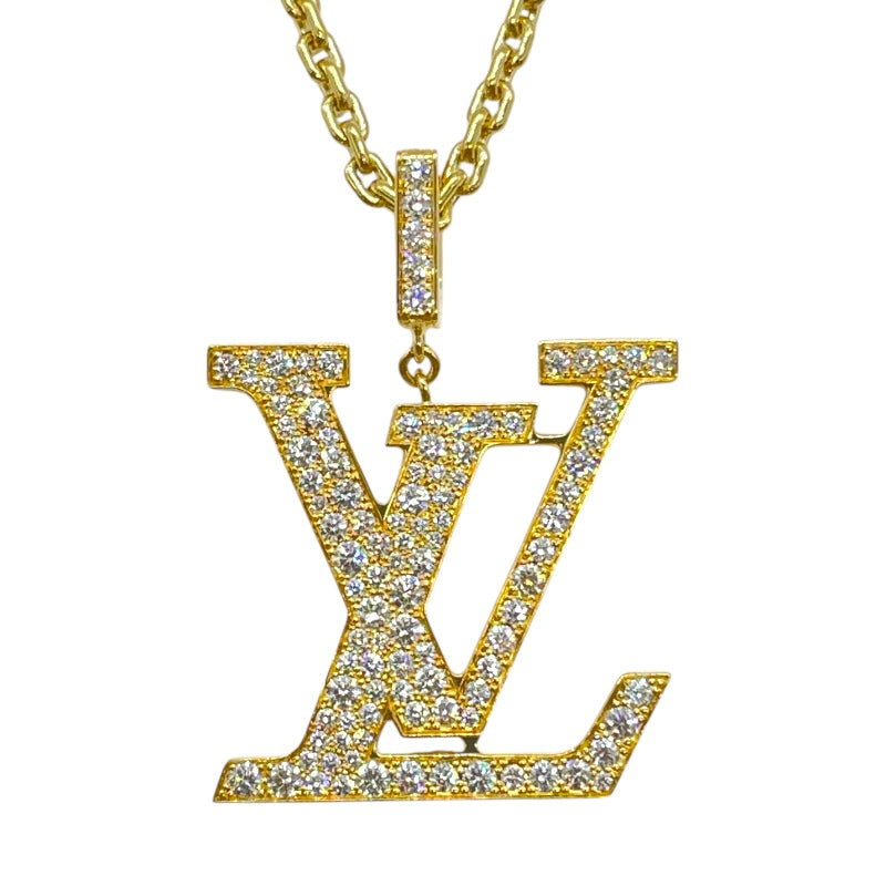 ルイ・ヴィトン LOUIS VUITTON パンダンティフLV ダイヤネックレス XLサイズ Au750/ダイヤモンド ジュエリー