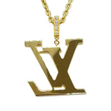 ルイ・ヴィトン LOUIS VUITTON パンダンティフLV ダイヤネックレス XLサイズ Au750/ダイヤモンド ジュエリー