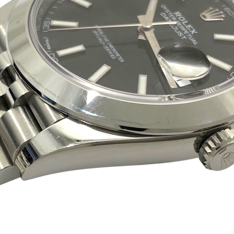 ロレックス ROLEX デイトジャスト41 ランダムシリアル 126300 ブラック ジュビリーブレス SS メンズ 腕時計