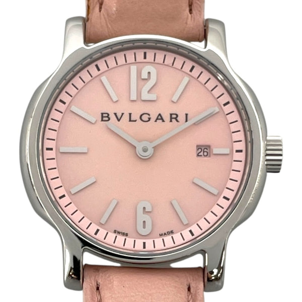 ブルガリ BVLGARI ソロテンポ JAL限定 ST29S ピンク SS クオーツ レディース 腕時計