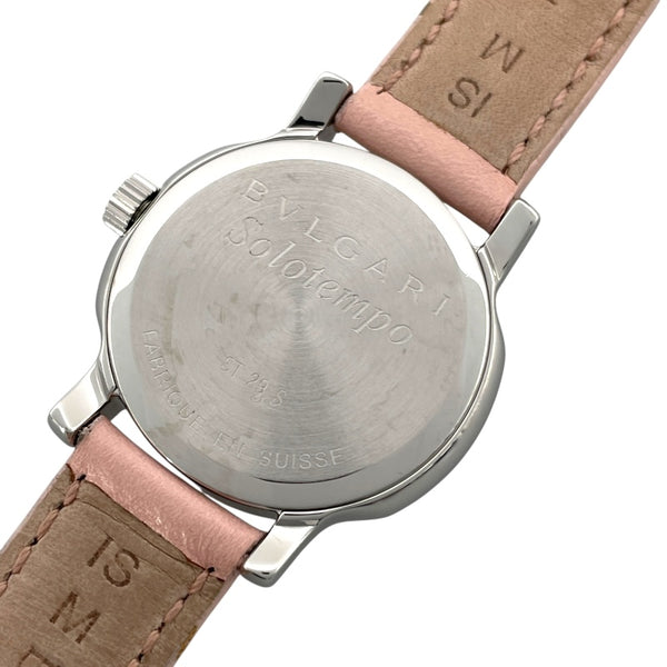 ブルガリ BVLGARI ソロテンポ JAL限定 ST29S ピンク SS クオーツ レディース 腕時計
