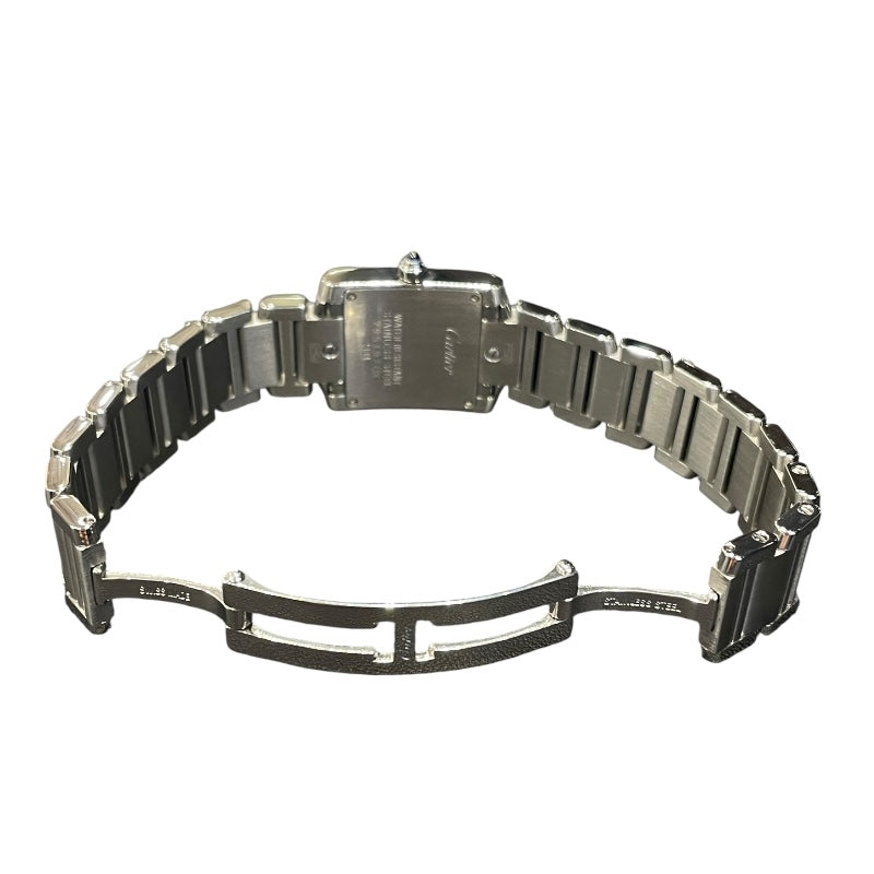 カルティエ Cartier タンクフランセーズSM W51008Q3 アイボリー SS クオーツ レディース 腕時計