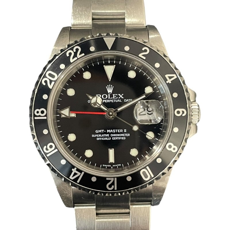 ロレックス ROLEX GMTマスター2 16710 SS 自動巻き メンズ 腕時計