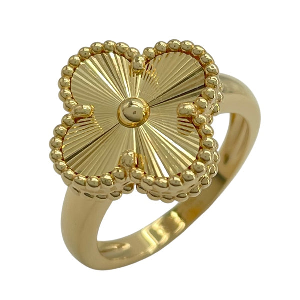 ヴァンクリーフ＆アーペル Van Cleef & Arpels ヴィンテージ アルハンブラ リング　ギヨシェ K18YG ジュエリー