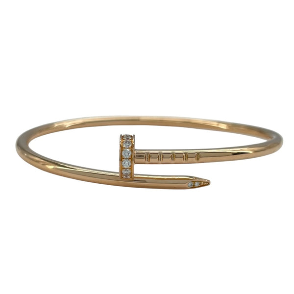 カルティエ Cartier ジュストアンクルSM ダイヤブレス ピンクゴールド Au750 ダイヤモンド ジュエリー