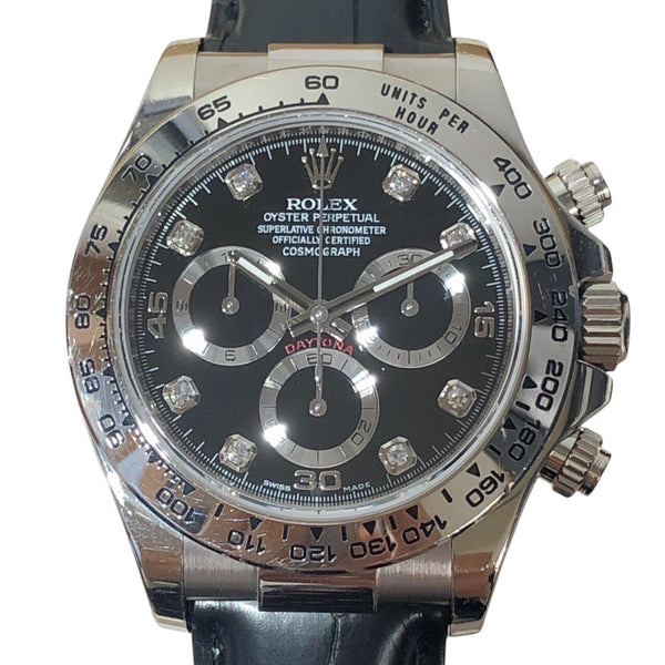 ロレックス ROLEX デイトナ 116519G K18ホワイトゴールド/レザーベルト 自動巻き メンズ 腕時計