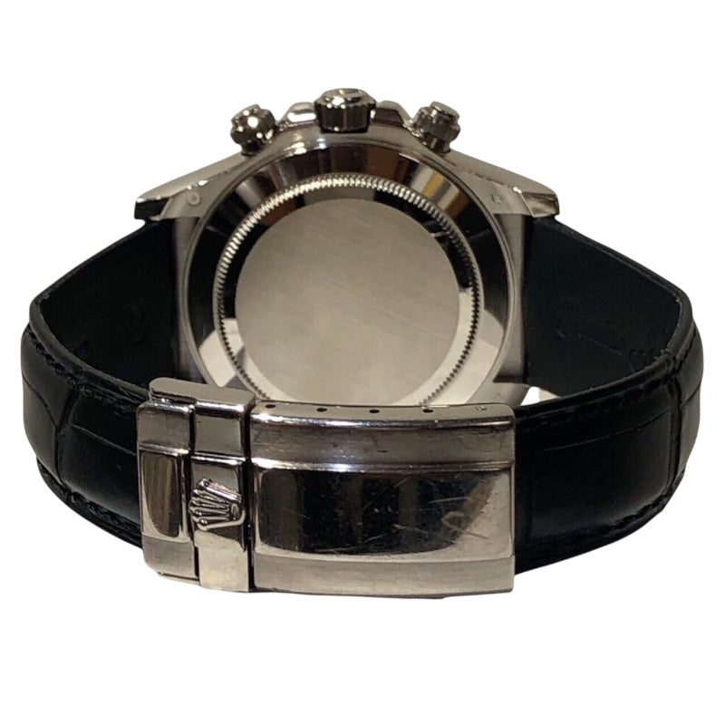 ロレックス ROLEX デイトナ 116519G K18ホワイトゴールド/レザーベルト 自動巻き メンズ 腕時計