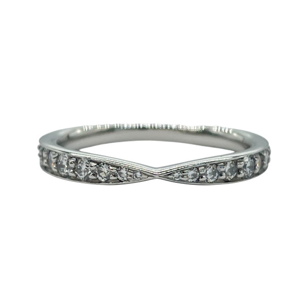 ティファニー TIFFANY＆CO ハーフエタニティリング プラチナ Pt950 ダイヤモンド ジュエリー