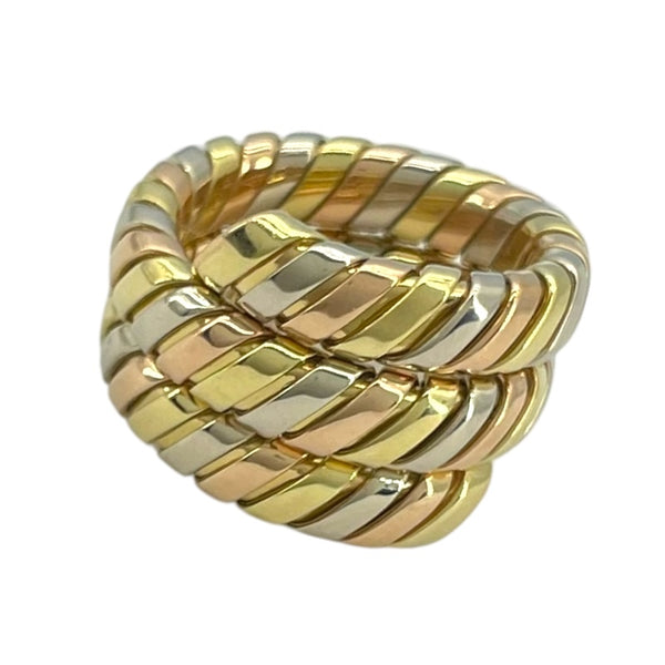 ブルガリ BVLGARI トゥボガスリング スリーカラー 750 ジュエリー