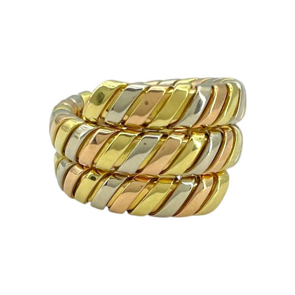 ブルガリ BVLGARI トゥボガスリング スリーカラー 750 ジュエリー