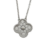 ヴァンクリーフ＆アーペル Van Cleef & Arpels ヴィンテージ アルハンブラ ネックレス 12Pダイヤ ホワイトゴールド Au750 ダイヤモンド ジュエリー