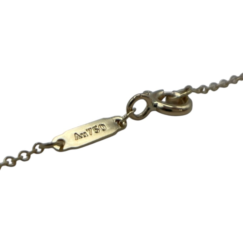 ティファニー TIFFANY＆CO リターントゥ ミニダブル ハートタグ ネックレス イエローゴールド Au750 ブルーエナメル ジュエリー
