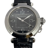 カルティエ Cartier パシャC W3106099 ブラック SS/革ベルト 自動巻き メンズ 腕時計
