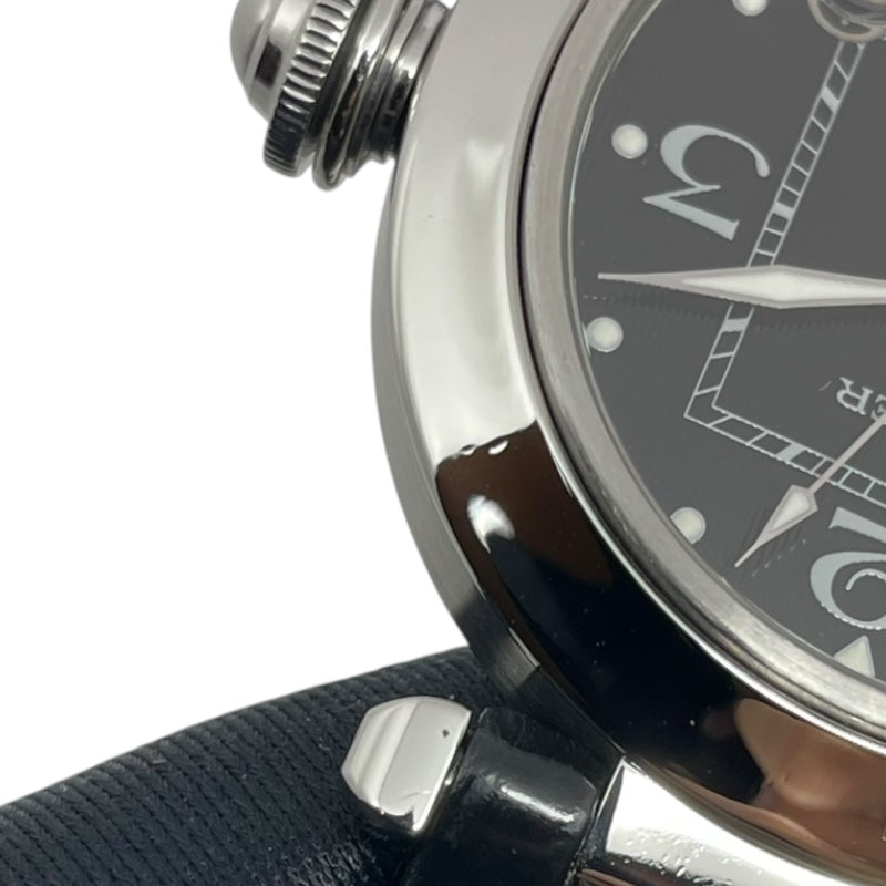 カルティエ Cartier パシャC W3106099 ブラック SS/革ベルト 自動巻き メンズ 腕時計