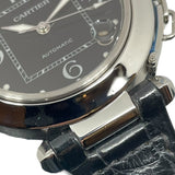 カルティエ Cartier パシャC W3106099 ブラック SS/革ベルト 自動巻き メンズ 腕時計