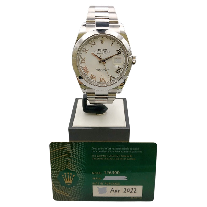 ロレックス ROLEX デイトジャスト41　 126300 ホワイト SS メンズ 腕時計