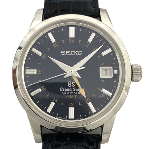 グランドセイコー Grand Seiko メカニカル GMT 誕生10周年記念モデル SBGM031 ネイビー SS メンズ 腕時計