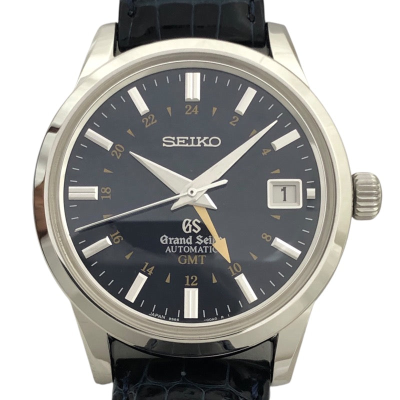 グランドセイコー Grand Seiko メカニカル GMT 誕生10周年記念モデル SBGM031 ネイビー SS メンズ 腕時計