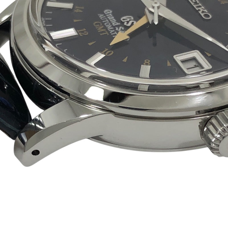 グランドセイコー Grand Seiko メカニカル GMT 誕生10周年記念モデル SBGM031 ネイビー SS メンズ 腕時計
