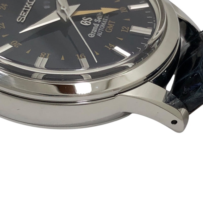 グランドセイコー Grand Seiko メカニカル GMT 誕生10周年記念モデル SBGM031 ネイビー SS メンズ 腕時計