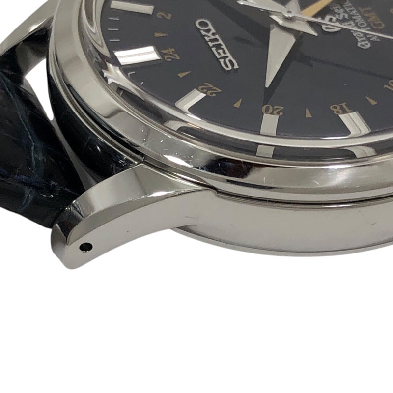 グランドセイコー Grand Seiko メカニカル GMT 誕生10周年記念モデル SBGM031 ネイビー SS メンズ 腕時計