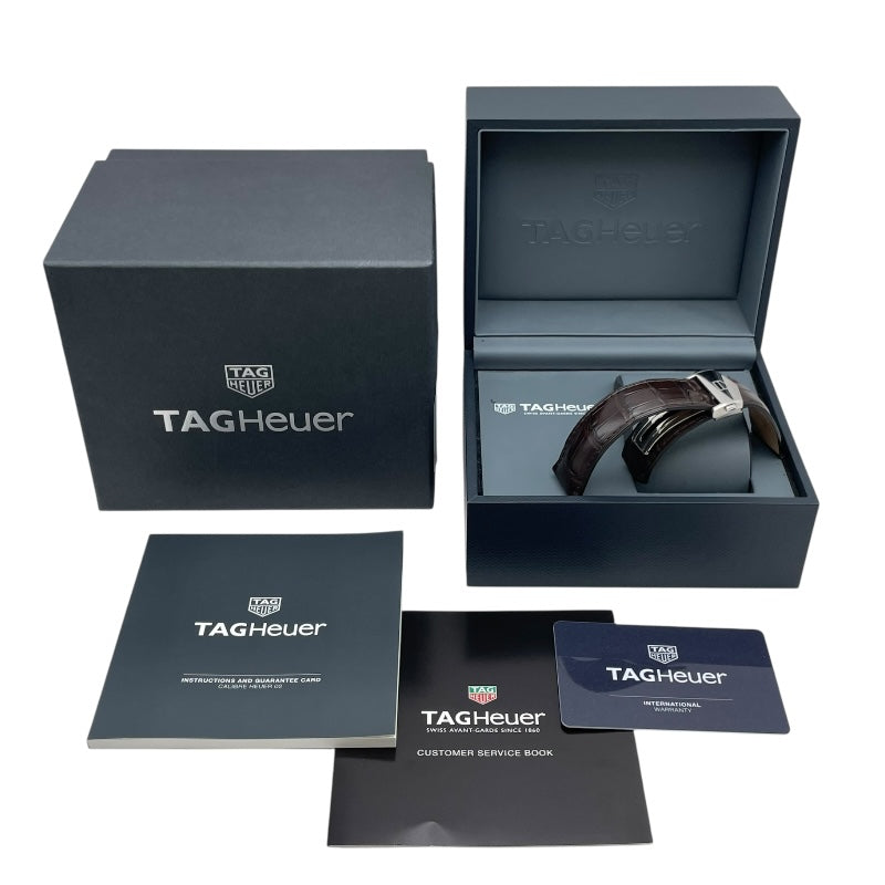 タグ・ホイヤー TAG HEUER カレラ キャリバーホイヤー02 クロノグラフ CBN2012.FC6483 グレー SS メンズ 腕時計