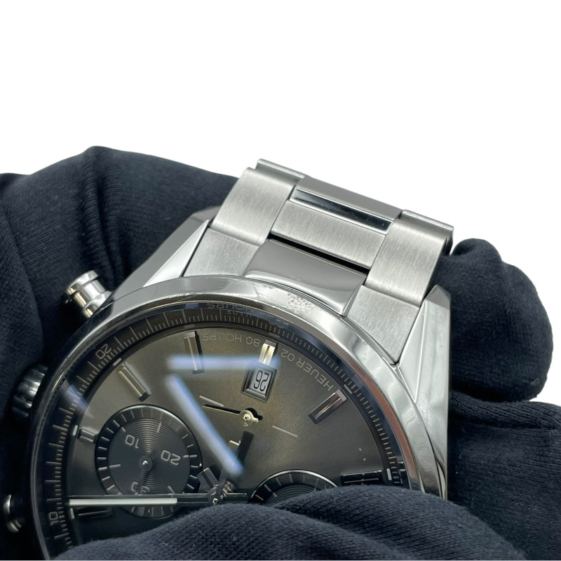タグ・ホイヤー TAG HEUER カレラ キャリバーホイヤー02 クロノグラフ CBN2012.FC6483 グレー SS メンズ 腕時計