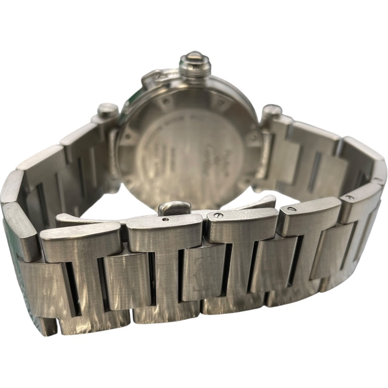 カルティエ Cartier パシャ シータイマー W31077M7 ブラック SS メンズ 腕時計