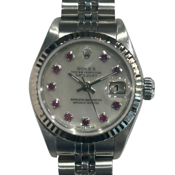 ロレックス ROLEX デイトジャスト26 ホワイトシェル Y番 79174 ホワイトシェル SS×WG レディース 腕時計