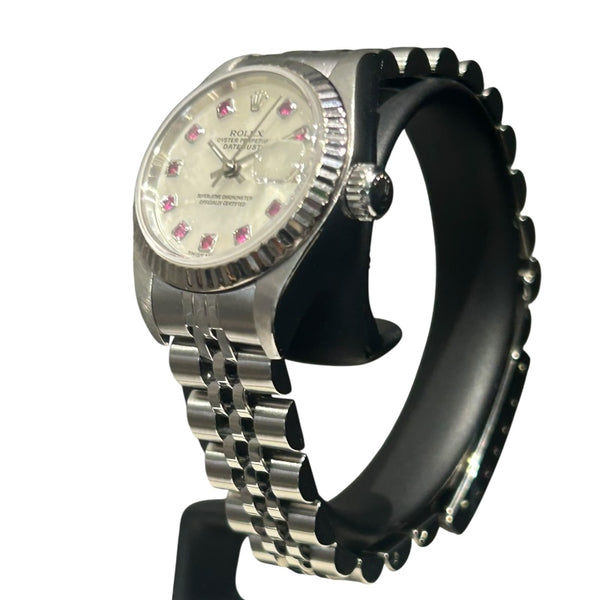 ロレックス ROLEX デイトジャスト26 ホワイトシェル Y番 79174 ホワイトシェル SS×WG レディース 腕時計