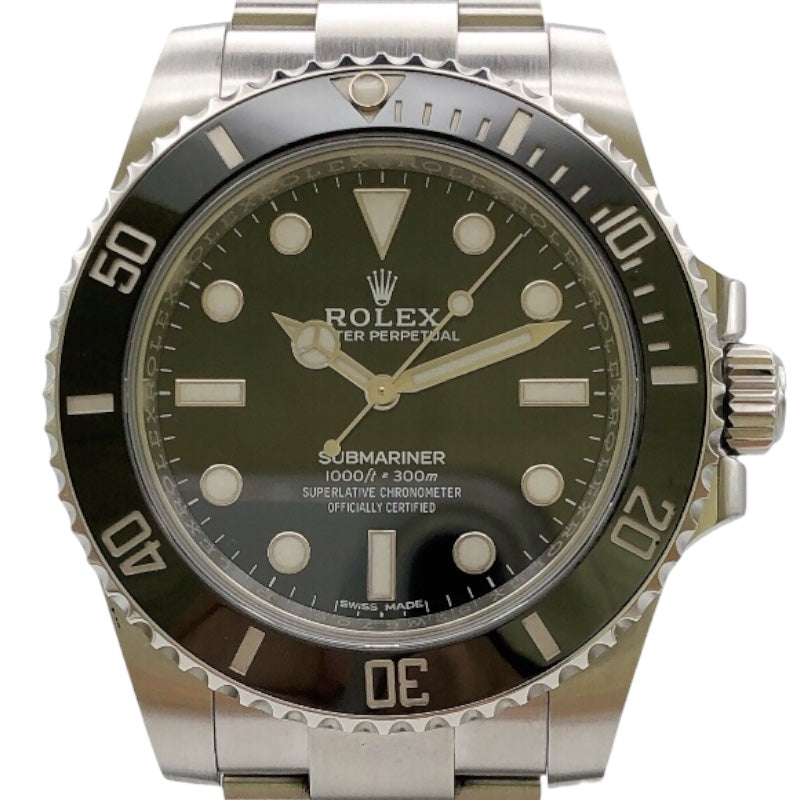 ロレックス ROLEX サブマリーナ ノンデイト 114060 ブラック SS メンズ 腕時計