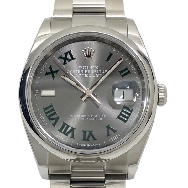ロレックス ROLEX デイトジャスト36 ランダムシリアル 126200 スレート オイスターブレス SS メンズ 腕時計