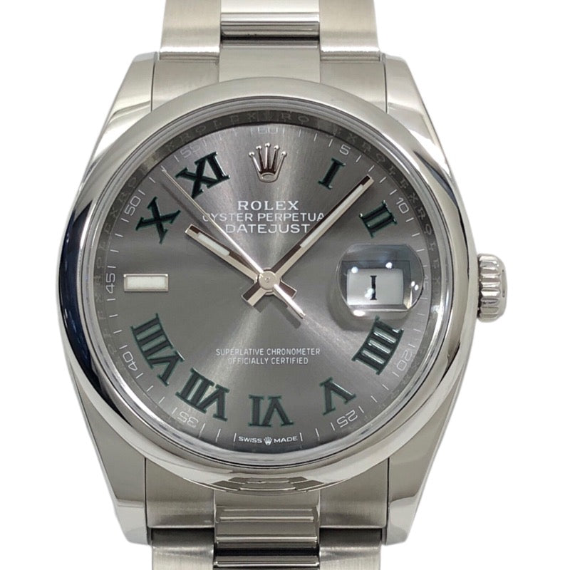 ロレックス ROLEX デイトジャスト36 ランダムシリアル 126200 スレート オイスターブレス SS メンズ 腕時計