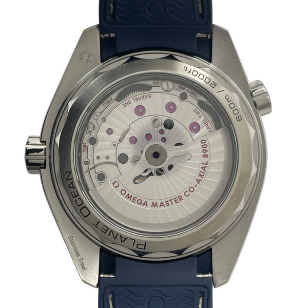オメガ OMEGA シーマスター プラネットオーシャン 600M コーアクシャル マスター クロノメーター 215.30.44.21.03.001 ブルー SS/ラバーベルト 自動巻き メンズ 腕時計