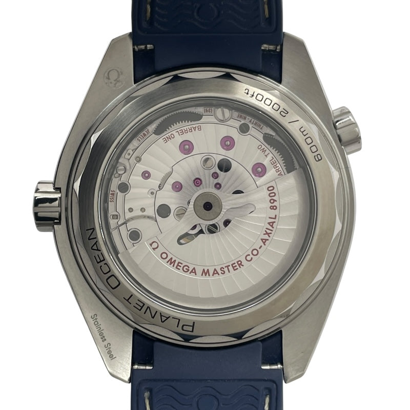 オメガ OMEGA シーマスター プラネットオーシャン 600M コーアクシャル マスター クロノメーター 215.30.44.21.03.001 ブルー SS/ラバーベルト 自動巻き メンズ 腕時計