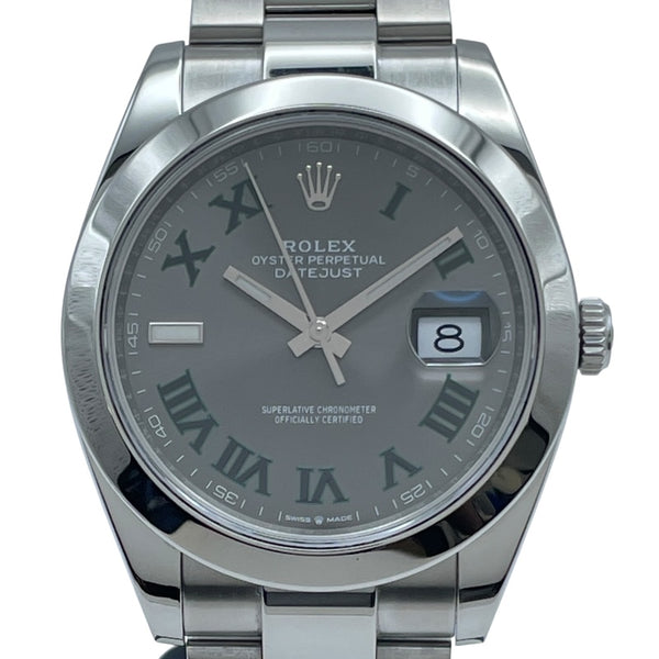 ロレックス ROLEX デイトジャスト41　スレート 126300 グレー SS メンズ 腕時計