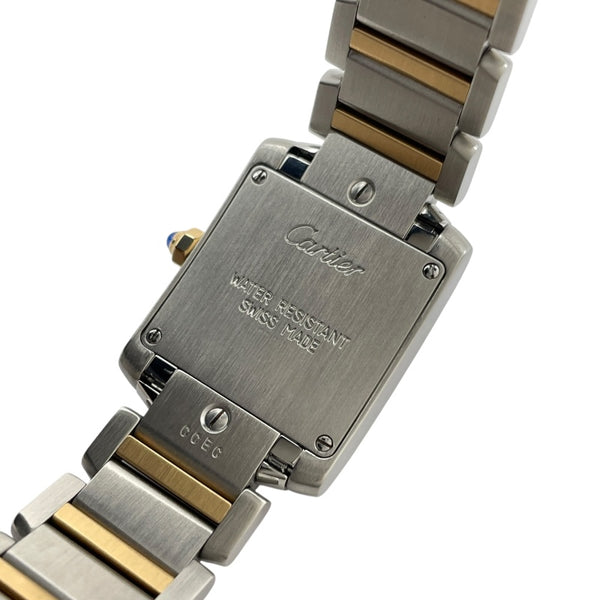 カルティエ Cartier タンク フランセーズ SM W51007Q4 ホワイト K18/SS レディース 腕時計