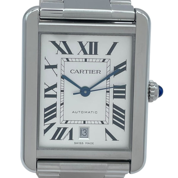 カルティエ Cartier タンクソロ XL W5200028 シルバー SS 自動巻き メンズ 腕時計