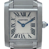 カルティエ Cartier タンクフランセーズ SM W51008Q3 ホワイト SS クオーツ レディース 腕時計