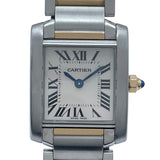 カルティエ Cartier タンク フランセーズ SM W51007Q4 ホワイト YG/SS レディース 腕時計