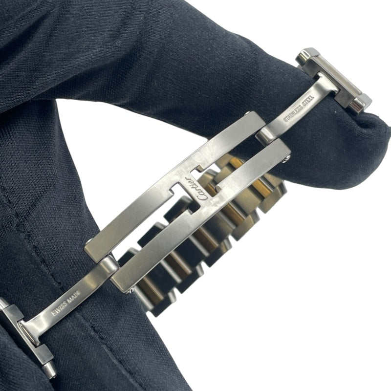 カルティエ Cartier タンク フランセーズ SM W51007Q4 ホワイト YG/SS レディース 腕時計