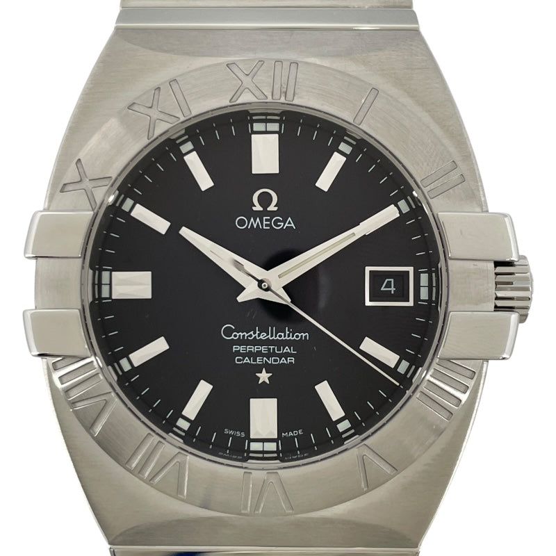 オメガ OMEGA コンステレーションダブルイーグル 151351 ブラック SS メンズ 腕時計
